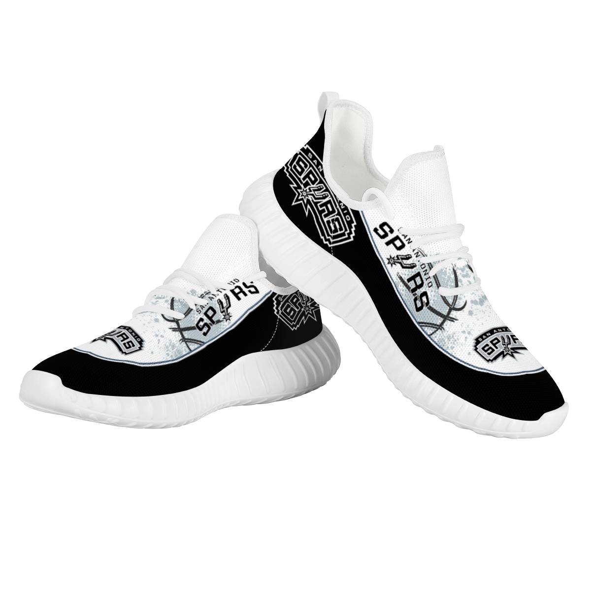 Men's San Antonio Spurs Mesh Knit Sneakers/Shoes 001